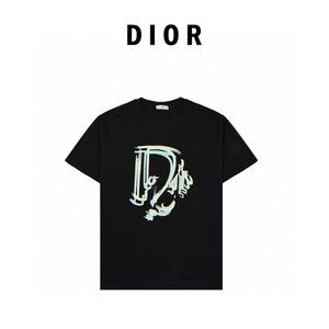 Dior/ Dior 23SS runway hand-painted letter Logo short sleeve